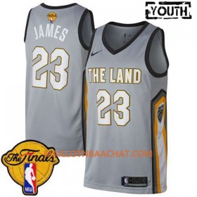 Maillot NBA Cleveland Cavaliers LeBron James 23 2018 NBA Finals Patch Nike Vert Swingman - Enfant